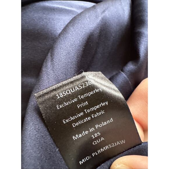 Temperley London Quartz Maxi Dress 100% Silk Botanical Ruffle Size 6 Elegant - Picture 16 of 16